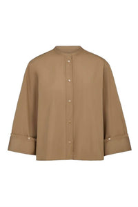 TWP Beau Cotton Poplin Shirt in kelp - women's shirt - view 4