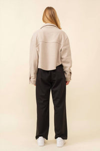 Hersy Fleece Pocket Jacket in beige - women's jacket - alternate view