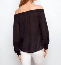 Charlie B - Cotton Voile Off The Shoulder Blouse