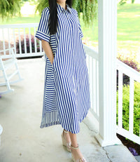 Entro - Everly Stripe Midi Dress