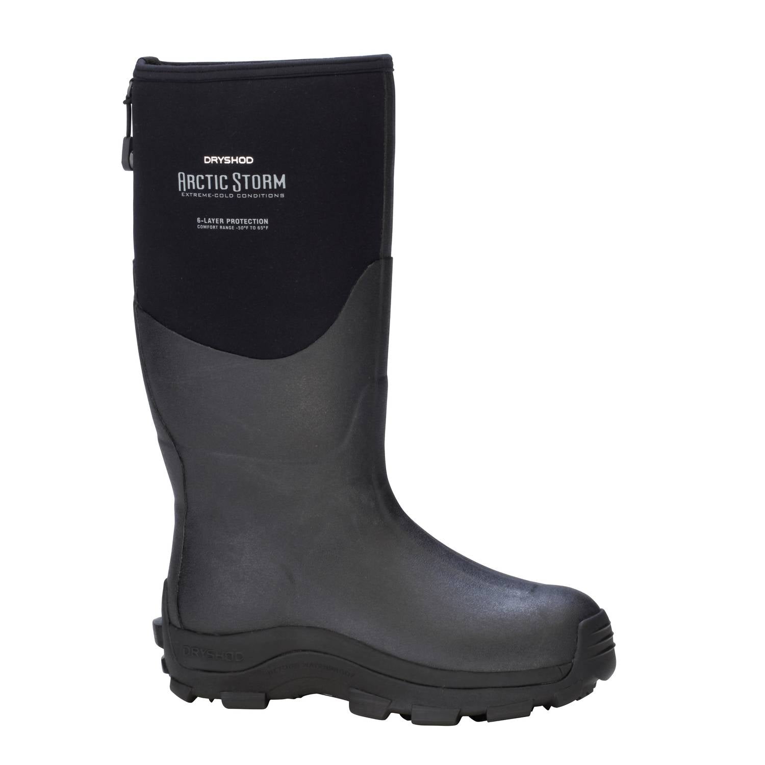 Dryshod Men's Arctic Storm Hi Insulated Waterproof Winter Mud Boot in black - men's shoe