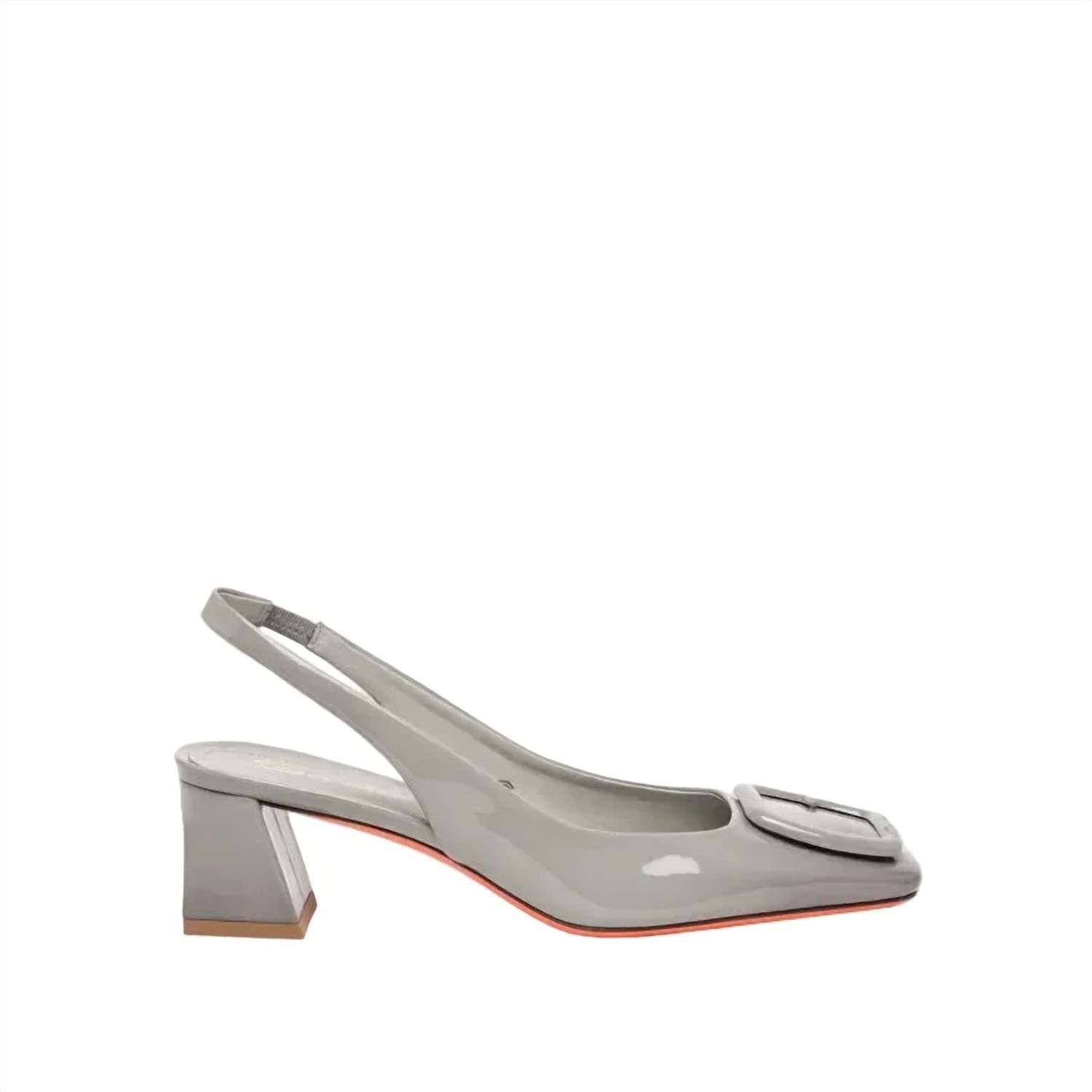 Santoni - Women's Patent Leather Slingback Mid-heel