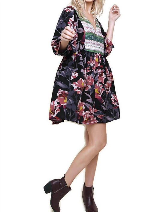 Umgee - Women's Floral Peasant Dress