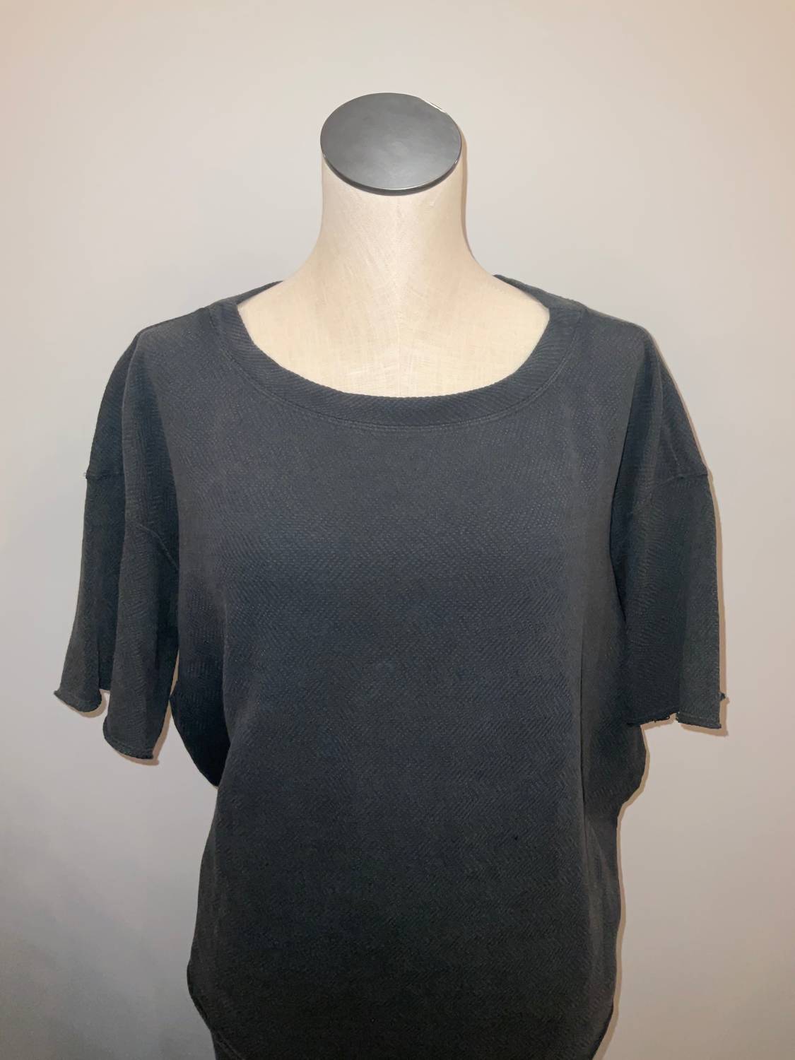 Mododoc - Elbow Sleeve Boatneck Boxy Top