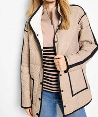 Nic + Zoe - Quilted Check Reversible Barn Coat Jacket