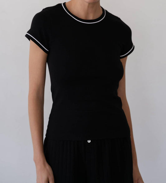 Donni. - Baby Rib Contrast Tee