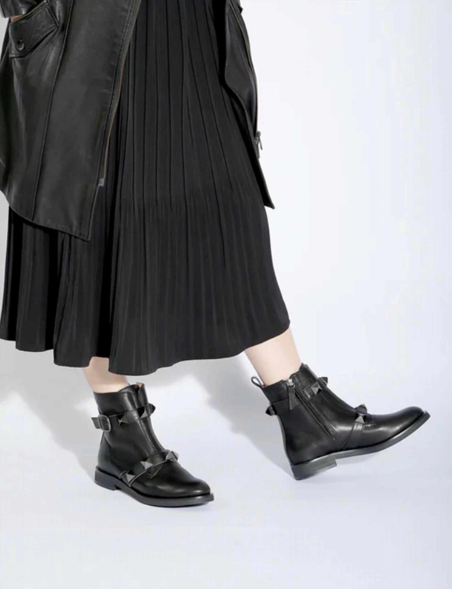 ALL BLACK Women's Pyramid Stud Boots in navy - women's shoe - view 4