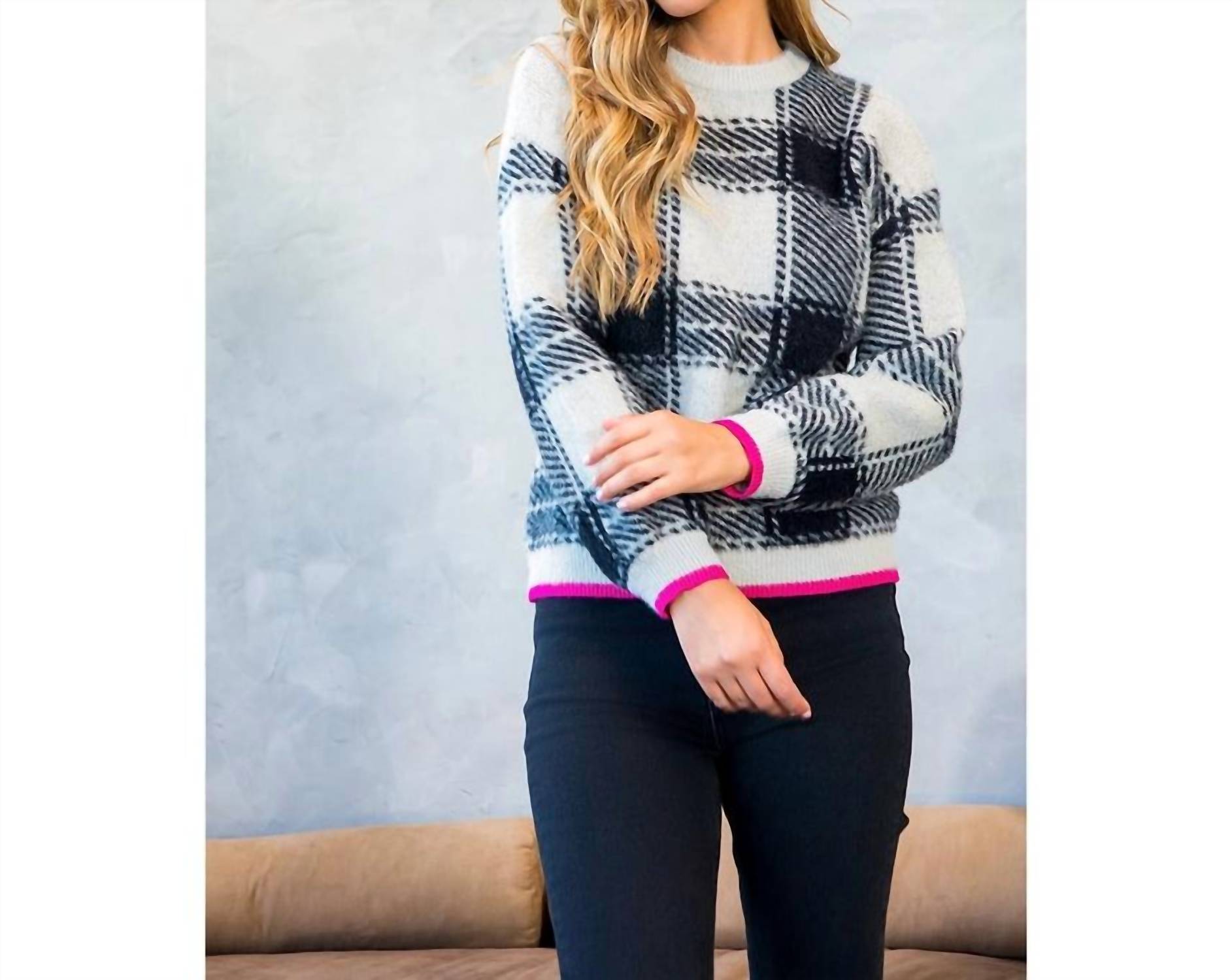 Thml - Mohair Plaid Sweater