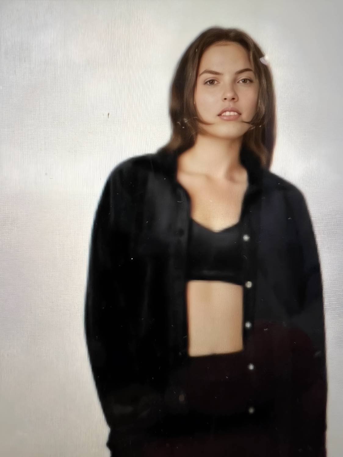 Nia - Velour Button Down Shirt