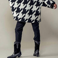 Urban Daizy - Chunky Houndstooth Cardigan