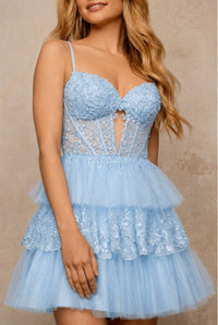 Sherri Hill - Sequin Lace A-line Cocktail Dress