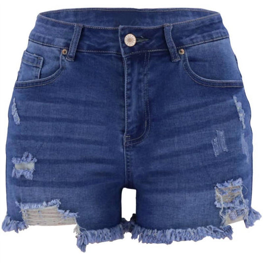Rosa Clothing - Women's Classic Ripped Denim Shorts
