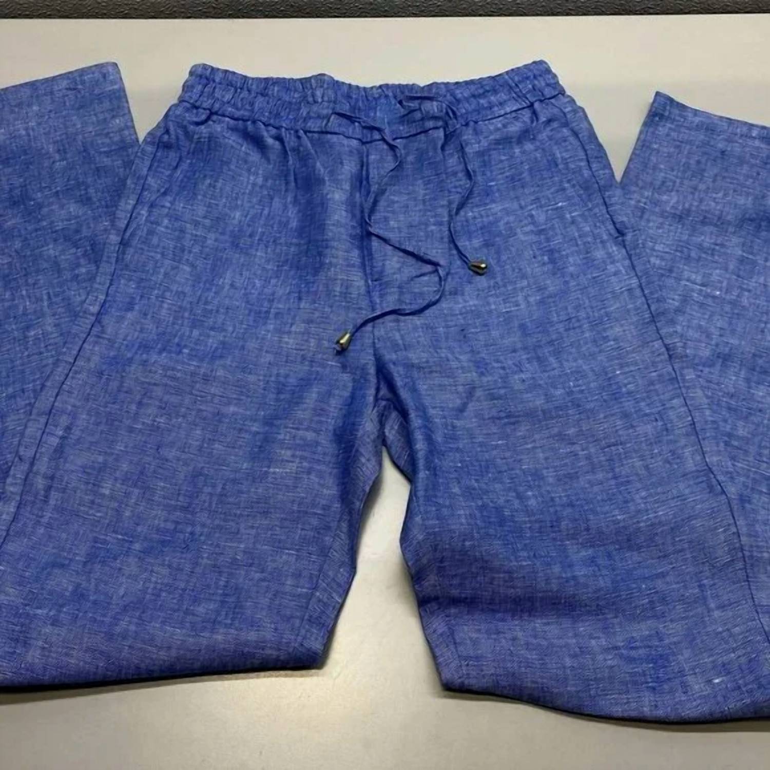 Prestige Original Men's Linen Walking Suit 2 Piece Jacket & Pants Set in blue - men's item - view 5