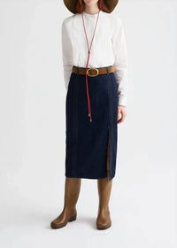 Twp - Denim Skirt With Seams
