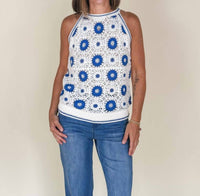 Tribal - Retro Crochet Sweater Tank