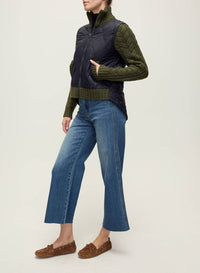 Veronica Beard - Patra Knit-sleeve Quilted Jacket