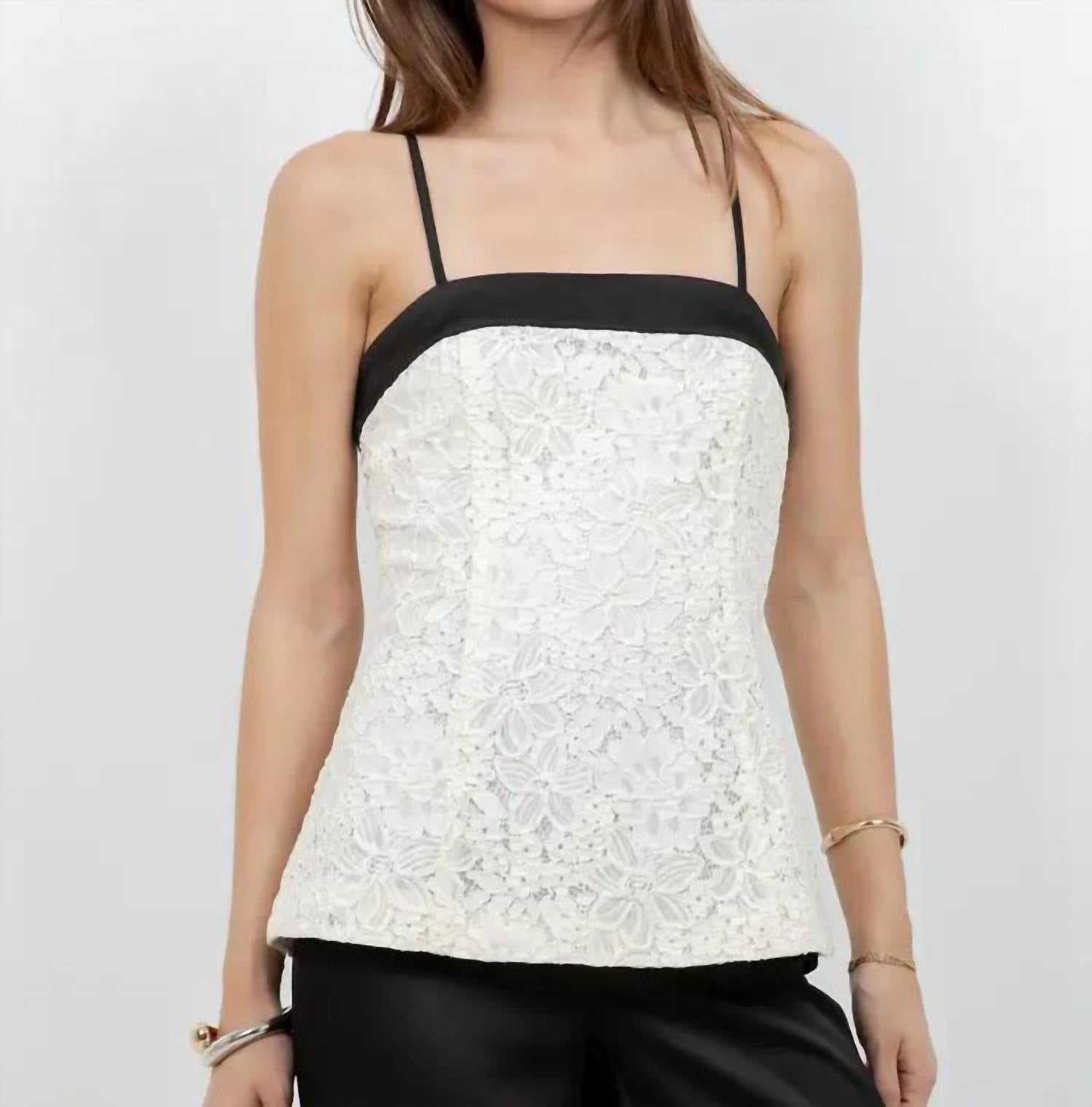Whiteroom+Cactus - Fitted Lace Sleeveless Tank Top
