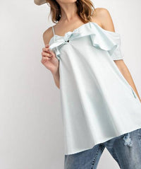 Easel - Bow Off-the-shoulder Top