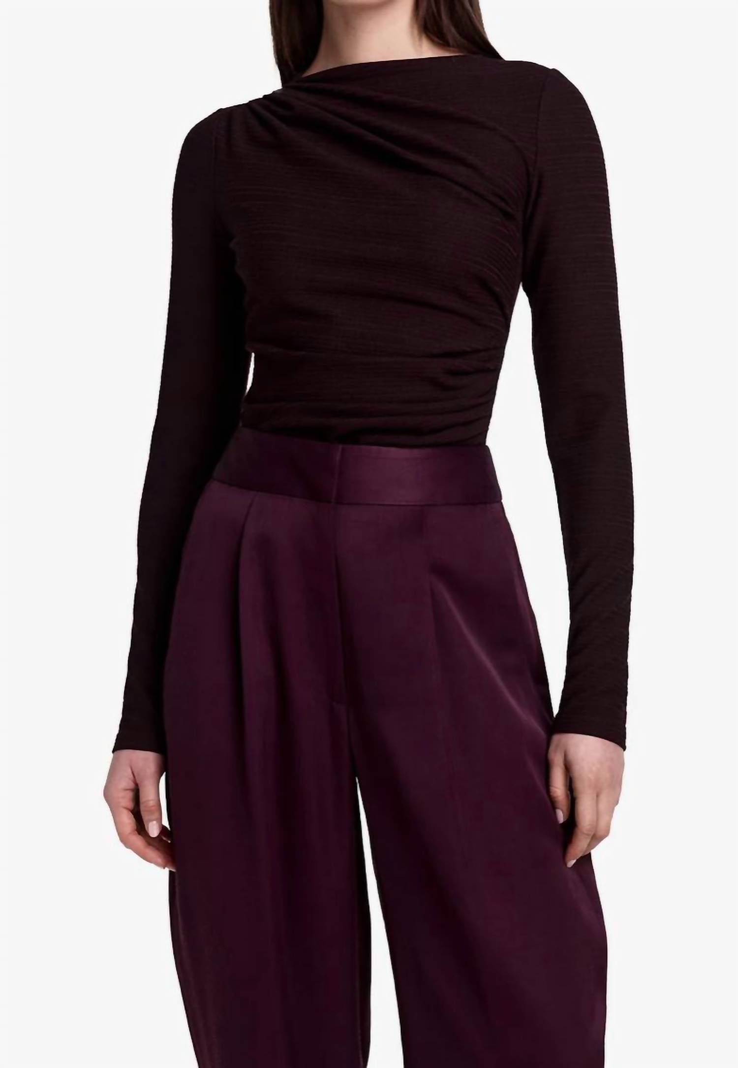 Smythe - Ruched Knit Top