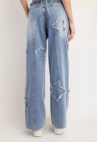 Ee:Some - Karina Star Denim Pants