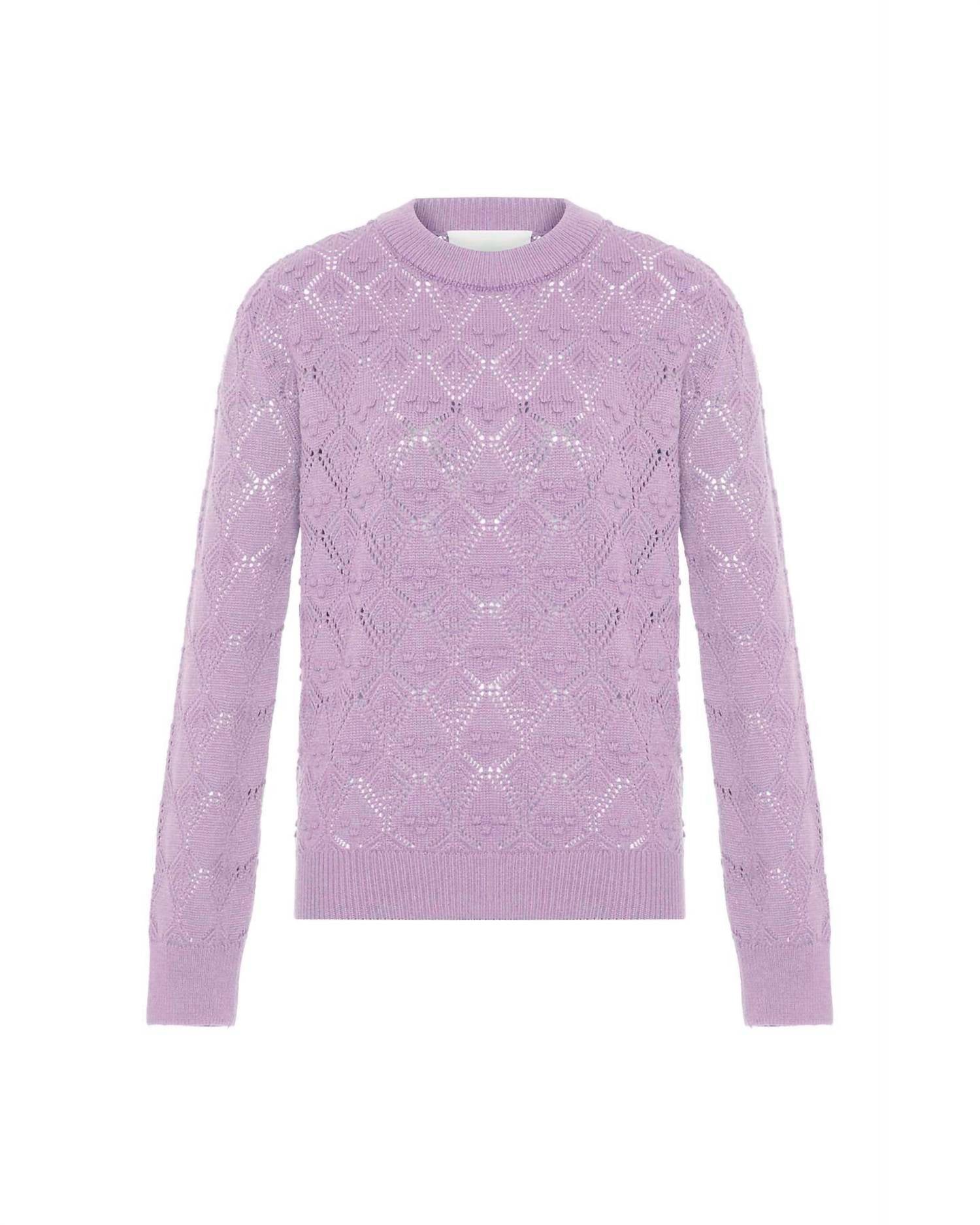 Theo The Label - Women's Ersa Pointelle Argyle Pullover