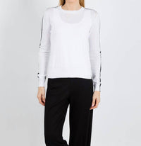 Pure Amici Alara Crew Neck Sweater in white - women's sweater