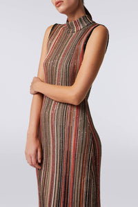 Missoni - Sleeveless Embellished Stripe Knit Maxi Dress