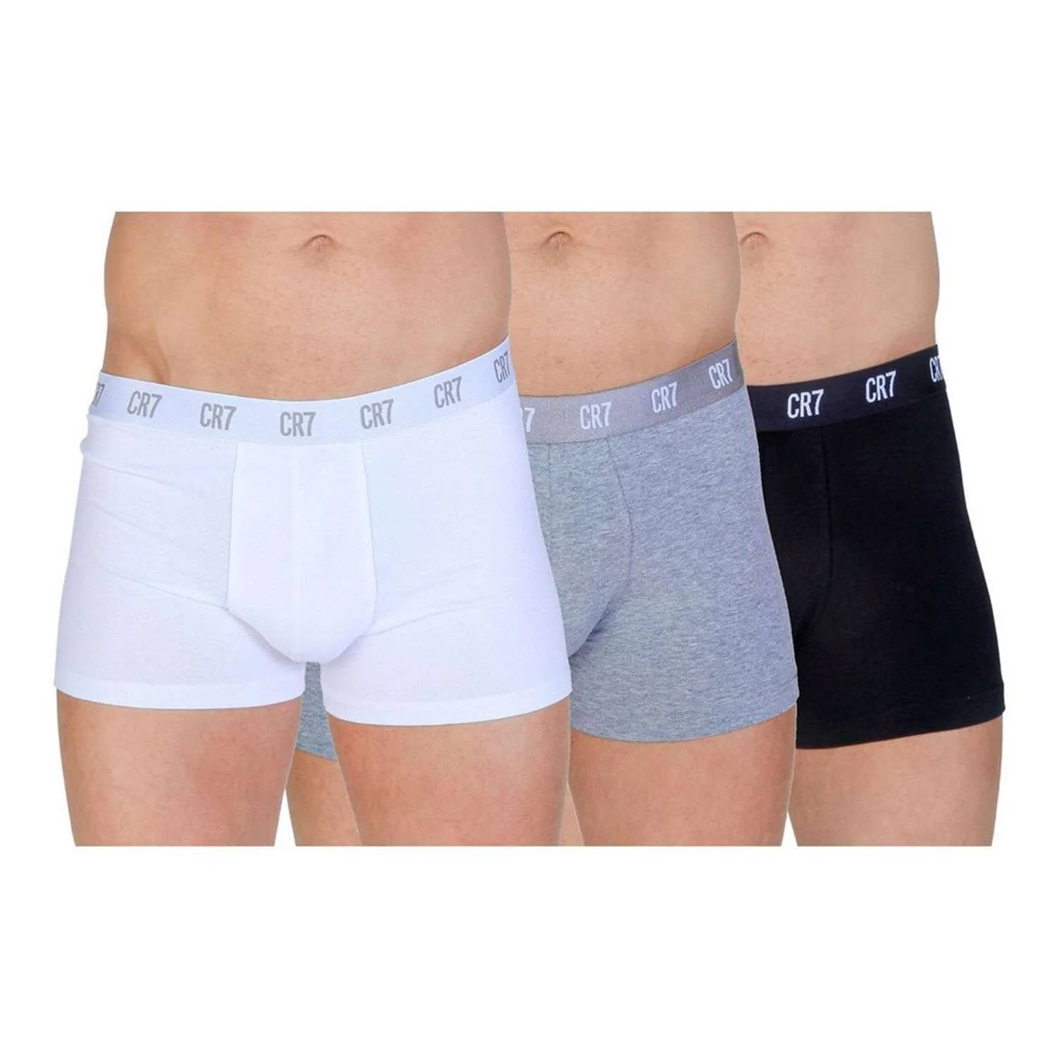 Cr7 - Men's Trunk Cotton Stretch Boxers - 3 Pack