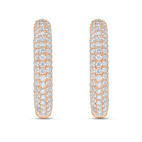 Diana M Jewels - Lab-grown Diamond Hoop Earrings - 5.00 Cts
