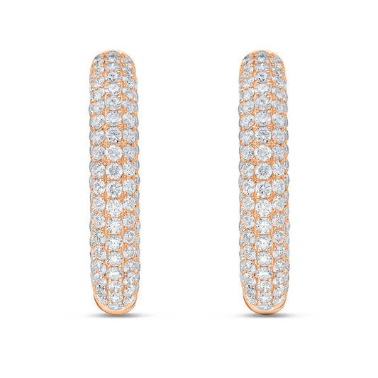 Diana M Jewels - Lab-grown Diamond Hoop Earrings - 5.00 Cts