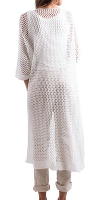 Gigi Moda - Ginavra Knitted Mesh Maxi Open Jacket