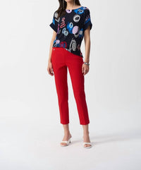Joseph Ribkoff - Textured Jacquard Crop Pull-on Pants