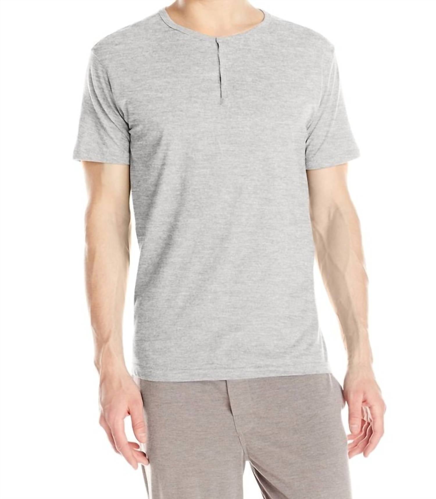 Papi - Knit Jersey Short Sleeve Henley Shirt