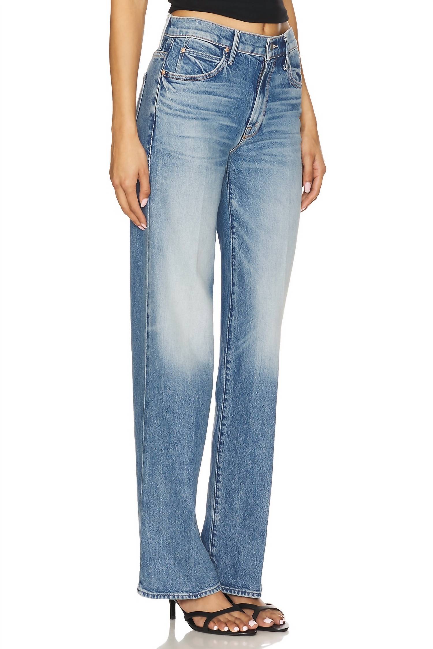 Mother - Lil Mid Rise Tunnel Vision Sneak Jeans