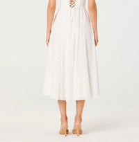 Astr - Wedelia Ruffle Strap Eyelet Corset Midi Dress
