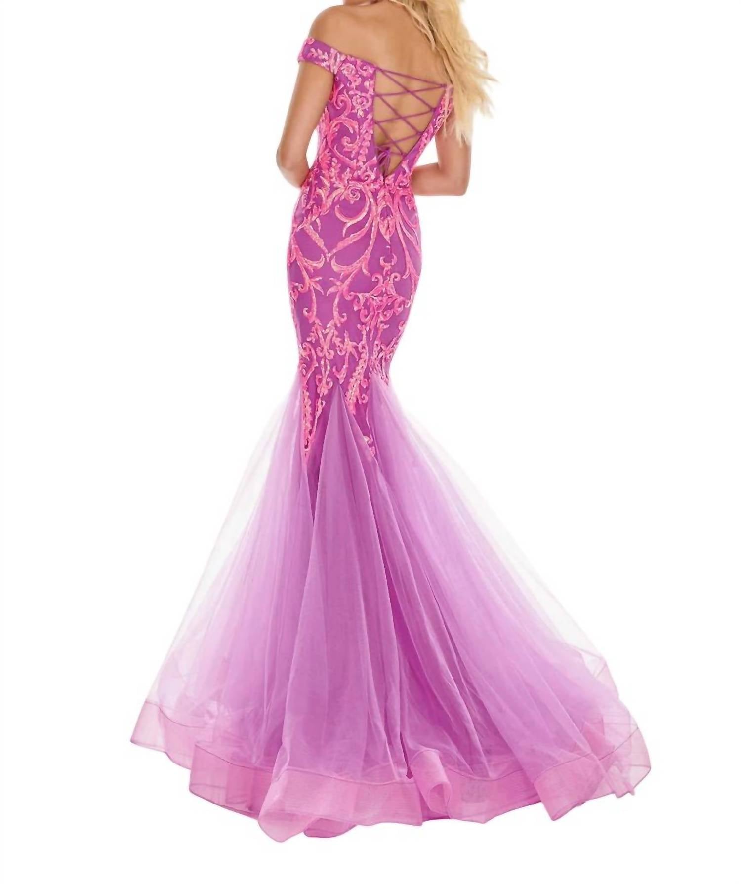 Rachel Allan - Mermaid Sequin Gown