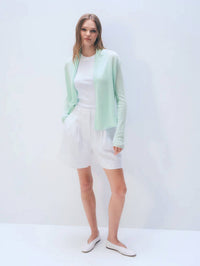 White + Warren - Cashmere Mini Trapeze Cardigan