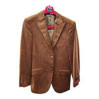 MAZARI Men's Velvet Sport Coat in rust - men's jacket