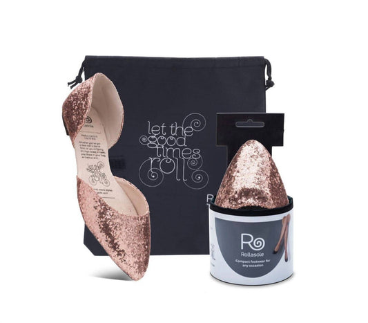 Rollasole - Sparkling Rose' Roll-A-Soles Shoes
