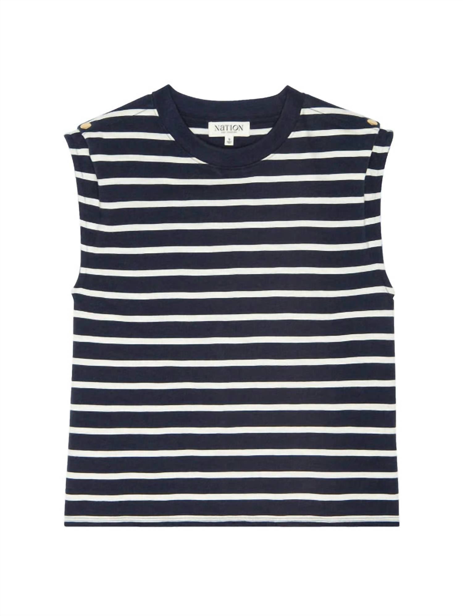 Nation Ltd - Marina Muscle Tee With Shoulder Pads