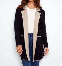 Charlie B - Solid Cardigan With Blanket Stitch