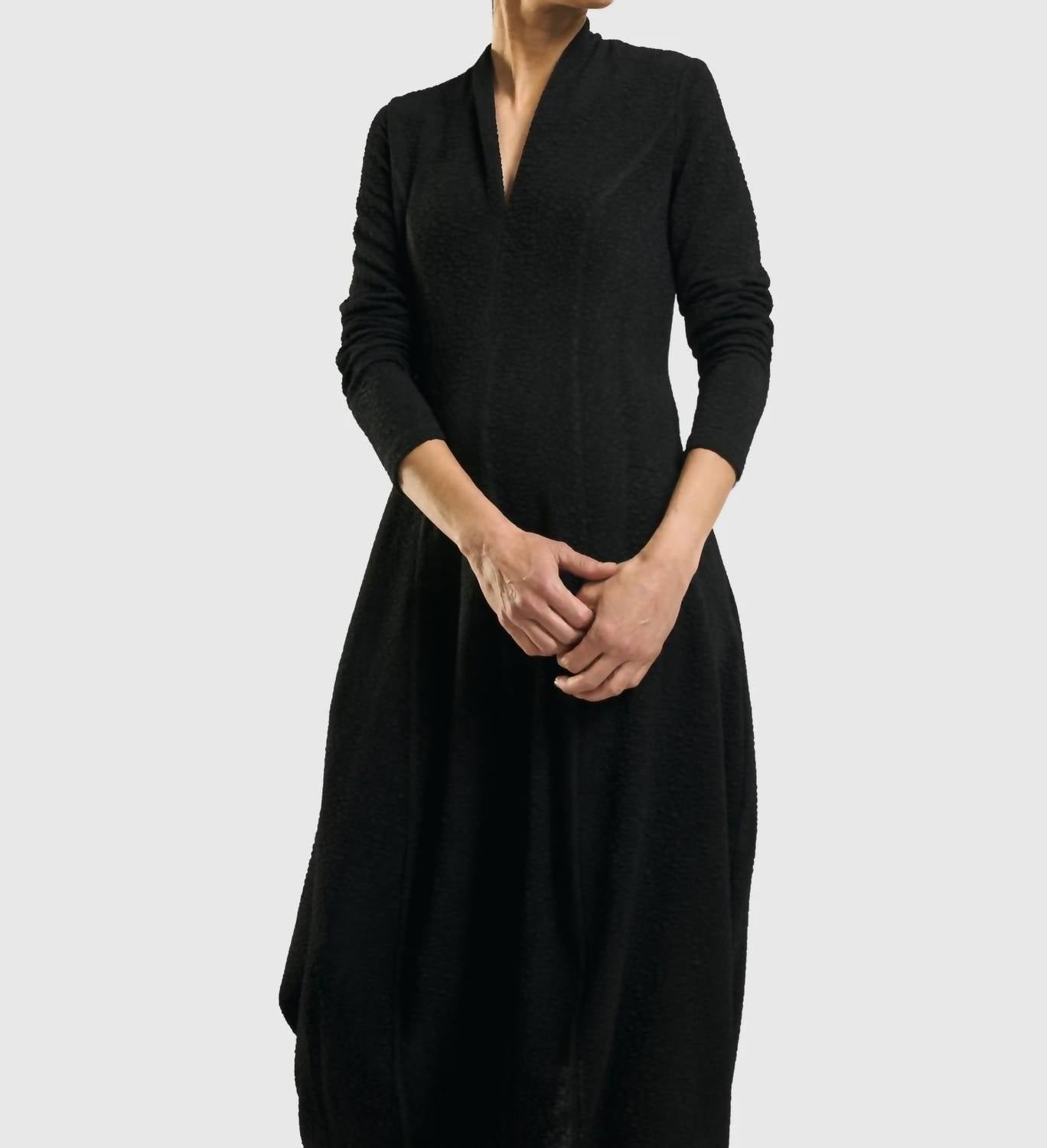 ALEMBIKA Elvira Cocoon Dress in black - women's dress - view 8