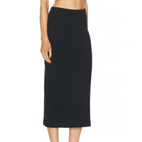 Enza Costa Textured Jacquard Skirt in black - women's skirt - view 4