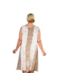On The Plus Side - Sunniva Print Sleeveless Sundress - Plus Size