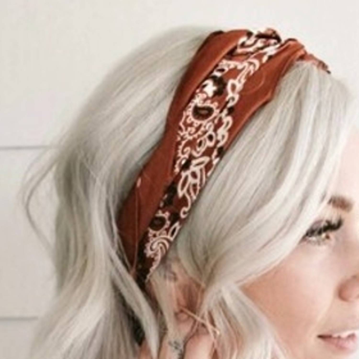 Hotline - Women's Western Cowgirl Boho Bandana Print Silky Feel Wild Rag Scarf