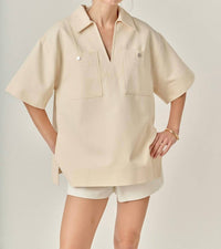 English Factory - Oversized Collar Top