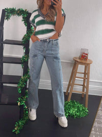 Everyday Chic Boutique - Madison Cargo Jeans