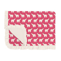 Kickee - Print Ruffle Toddler Blanket