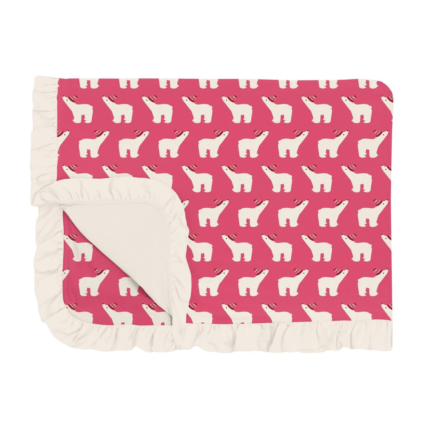 Kickee - Print Ruffle Toddler Blanket