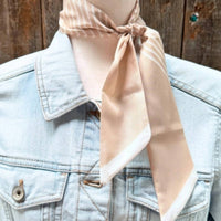 Rodeo Drive Conchos - Women's Striped Skinny Wild Rag Scarf